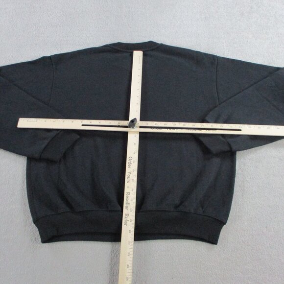 SKIMS Cotton Fleece Crewneck Pullover Womens Large Onyx Sweatshirt Sweater NEW - Picture 6 of 9